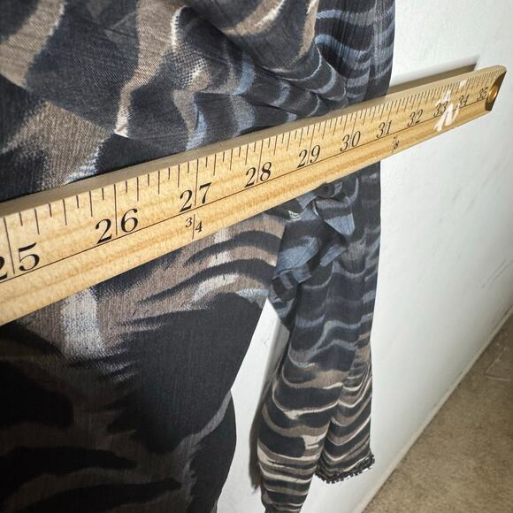 Ulla Popken Plus Size 24/26 Embellished Animal Print Tunic Top Beaded Jeweled - Picture 3 of 7